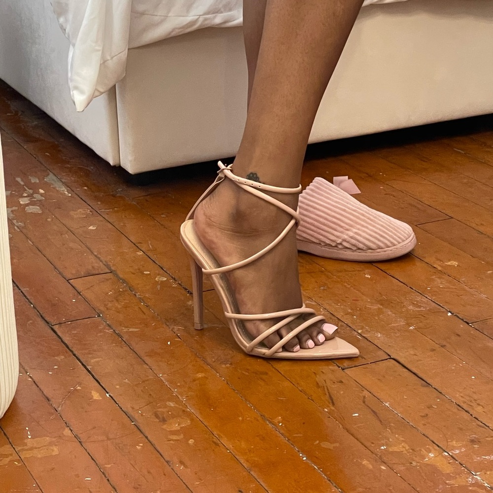 Fashion Nova Blush Strappy Heels